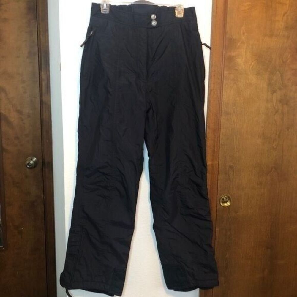 Nortica Women's Vtg Black Size 12 Thermolite Insulated Ski Snowboard Snow Pants